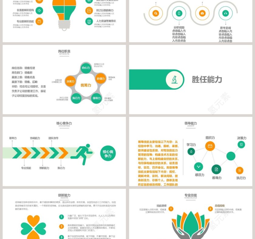 清新简约岗位竞聘PPT模板第3张