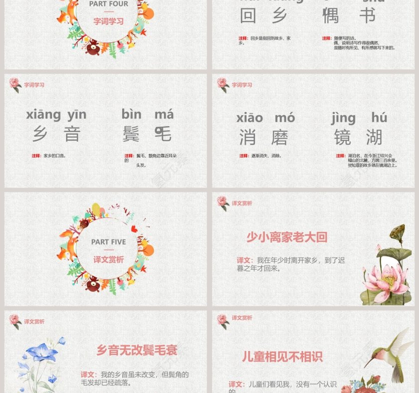 诗词解析回乡偶书语文课件PPT第3张