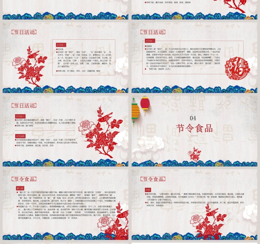 春节习俗传统文化PPT模板第4张
