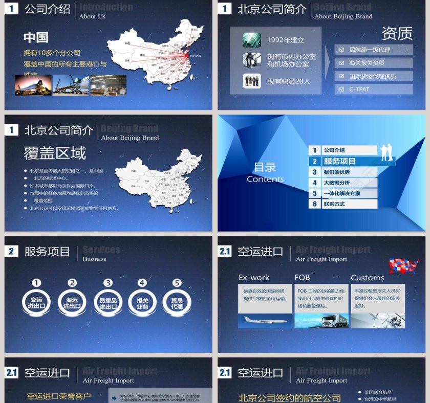 国际货运物流代理公司招投标商业计划书PPT第2张