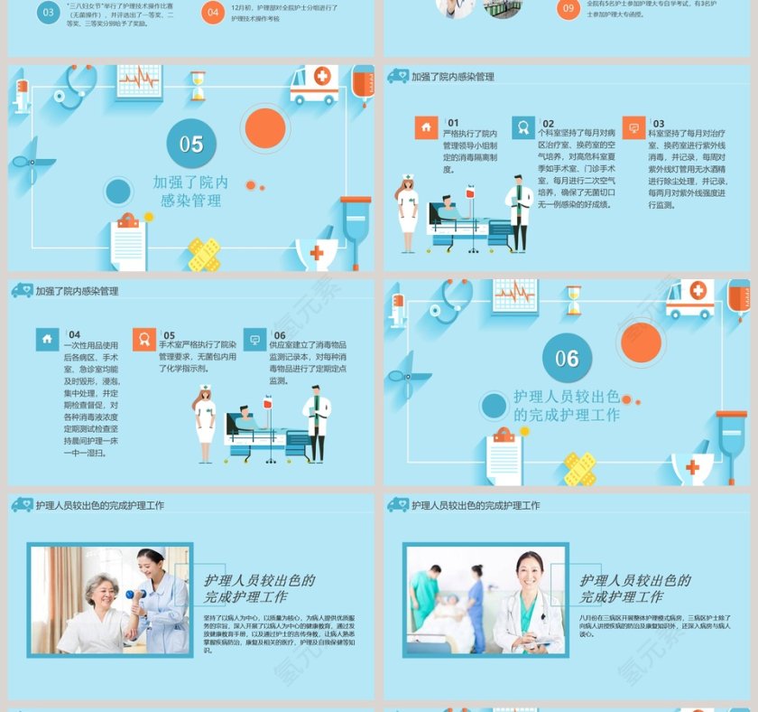 清爽简约大气护士长年终述职报告PPT第4张