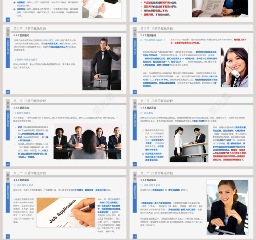 蓝色简约员工招聘实务第7张