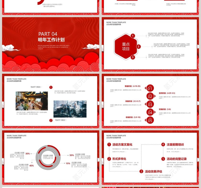2019年会总结新年计划通用PPT第4张