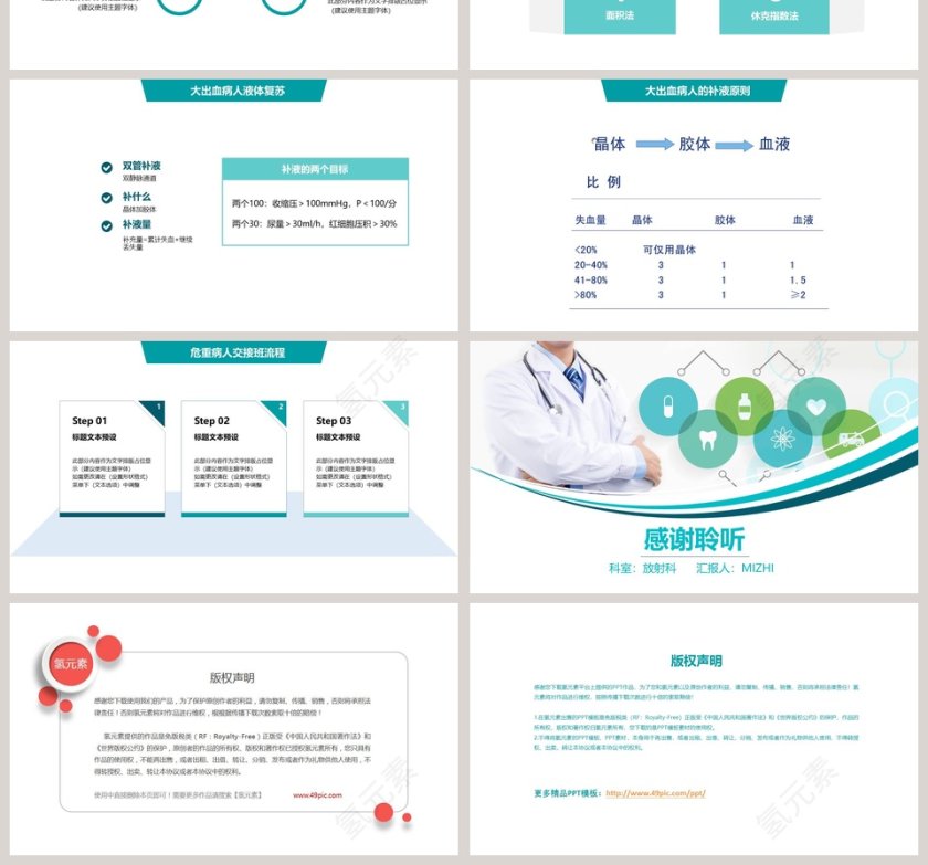 医院病历讨论PPT模板第4张
