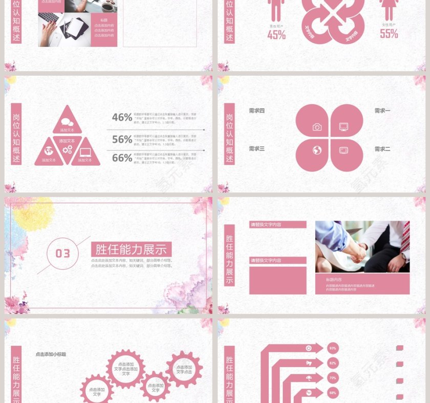 日系小清新工作概述工作总结PT第3张