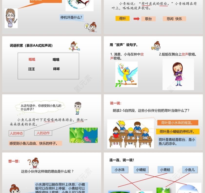 人教部编版一年级语文下册荷叶圆圆语文课件PPT第3张