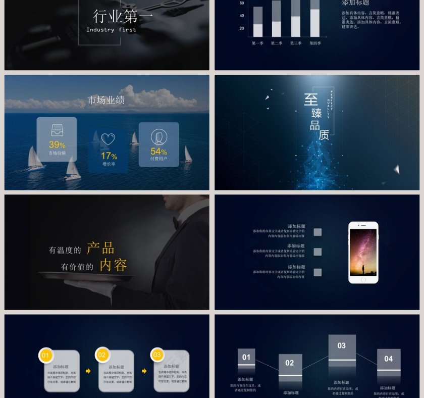 蓝色大气新品项目发布会PPT模板第3张