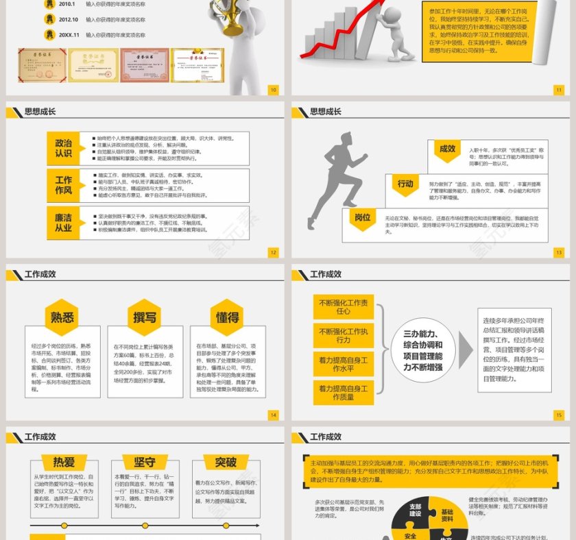 商务大气岗位竞聘报告PPT模板第3张