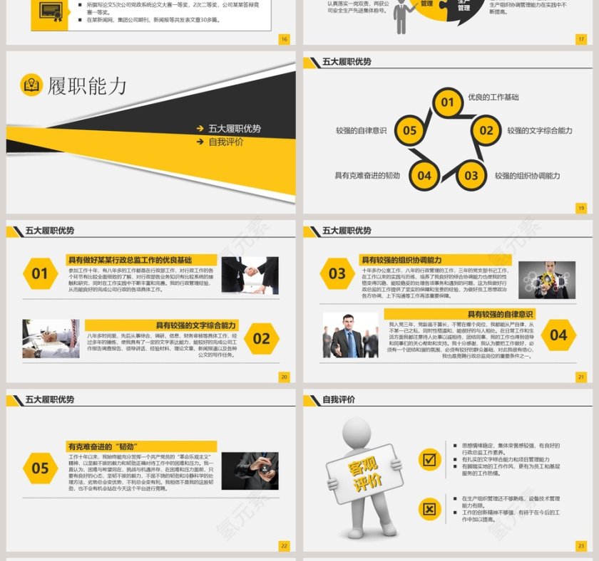 商务大气岗位竞聘报告PPT模板第4张