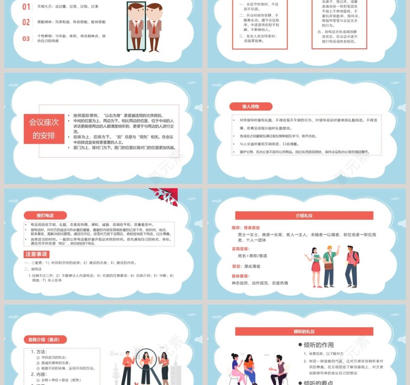 高中生基本礼仪知识主题班会PPT课件第3张