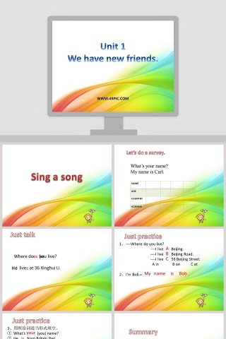 Unit 1-We have new friends教学ppt课件
