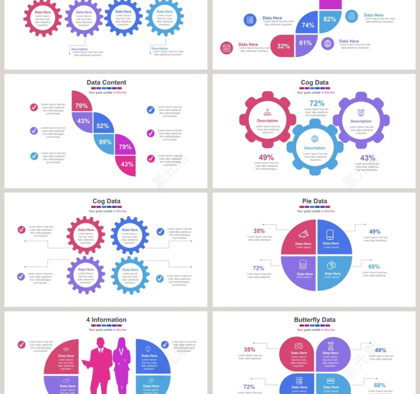 圣诞医疗金融可视化图表集PPT第3张