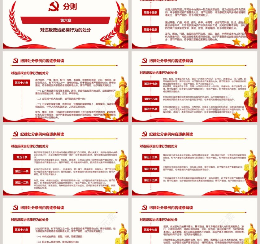最新修订中国共产党纪律处分条例纪律月党课PPT第9张