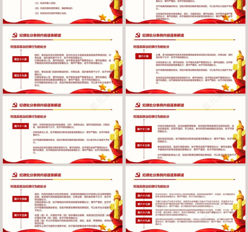 最新修订中国共产党纪律处分条例纪律月党课PPT第10张