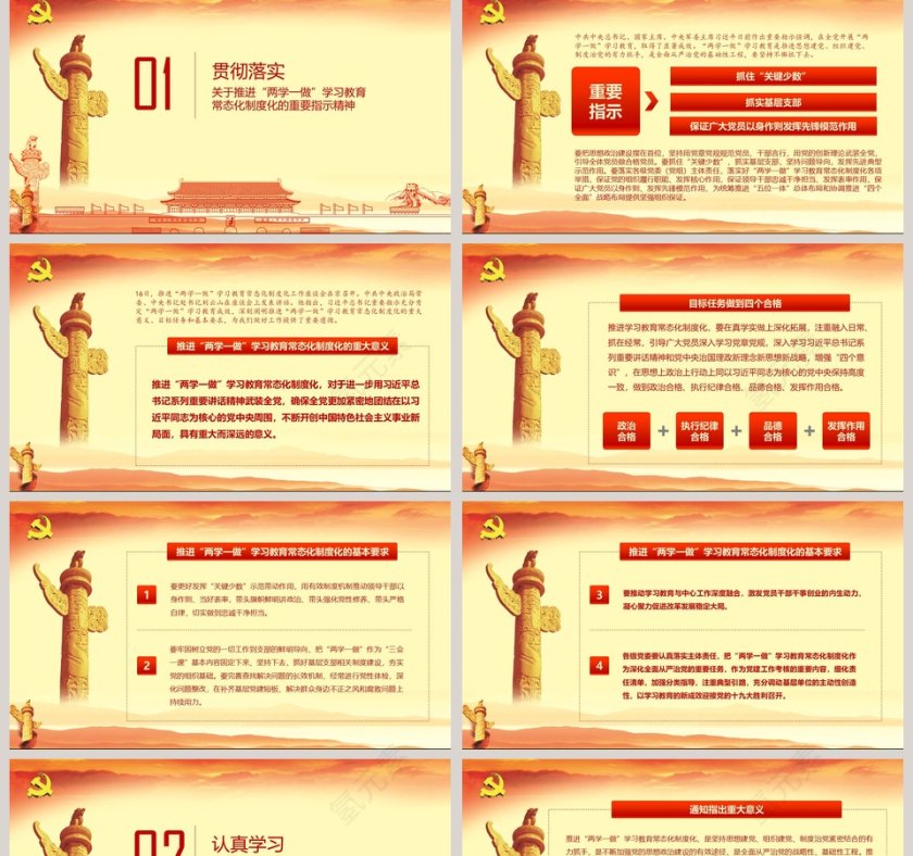 推进“两学一做”学习教育常态化制度化PPT第2张