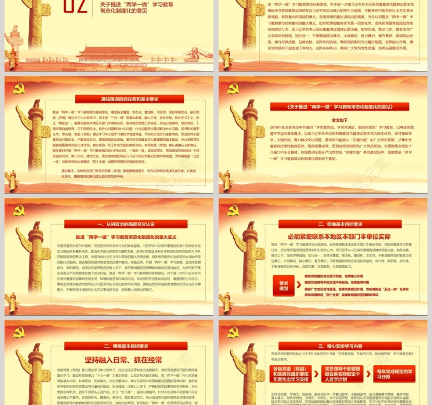 推进“两学一做”学习教育常态化制度化PPT第3张