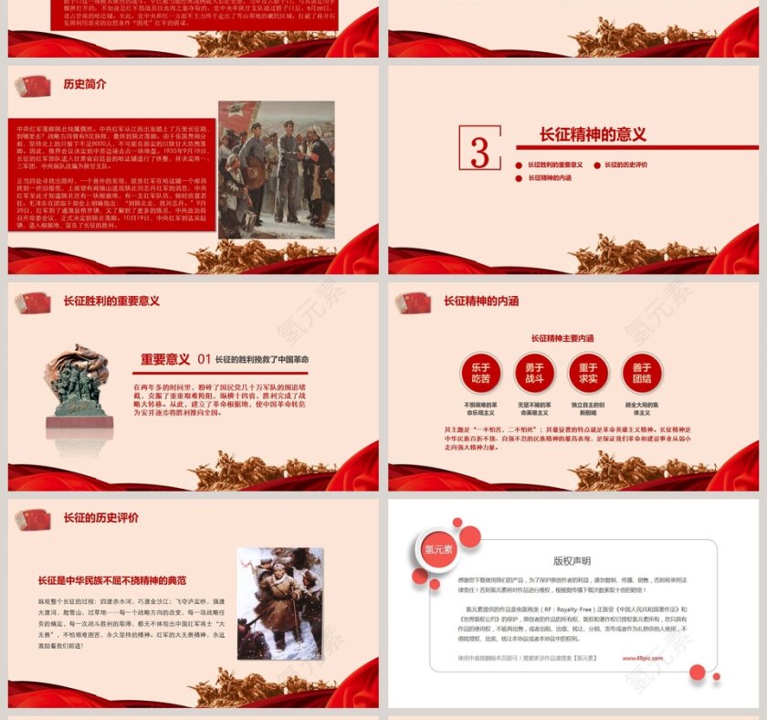 纪念中国工农红军长征胜利83周年长征精神PPT第4张