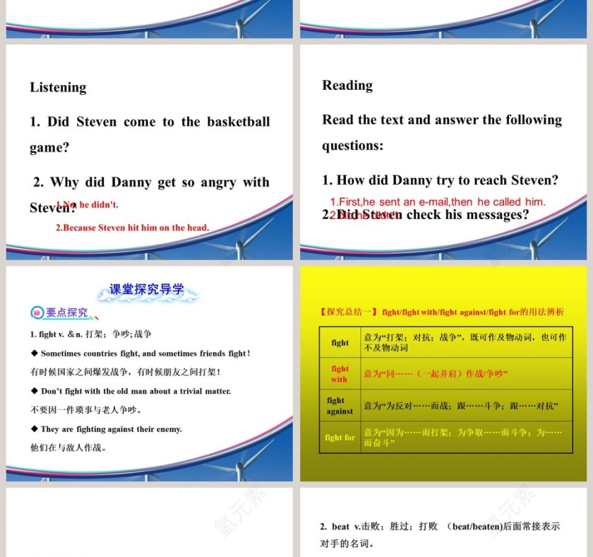 Unit 7   Work for Peace-Dont Fight教学ppt课件第2张