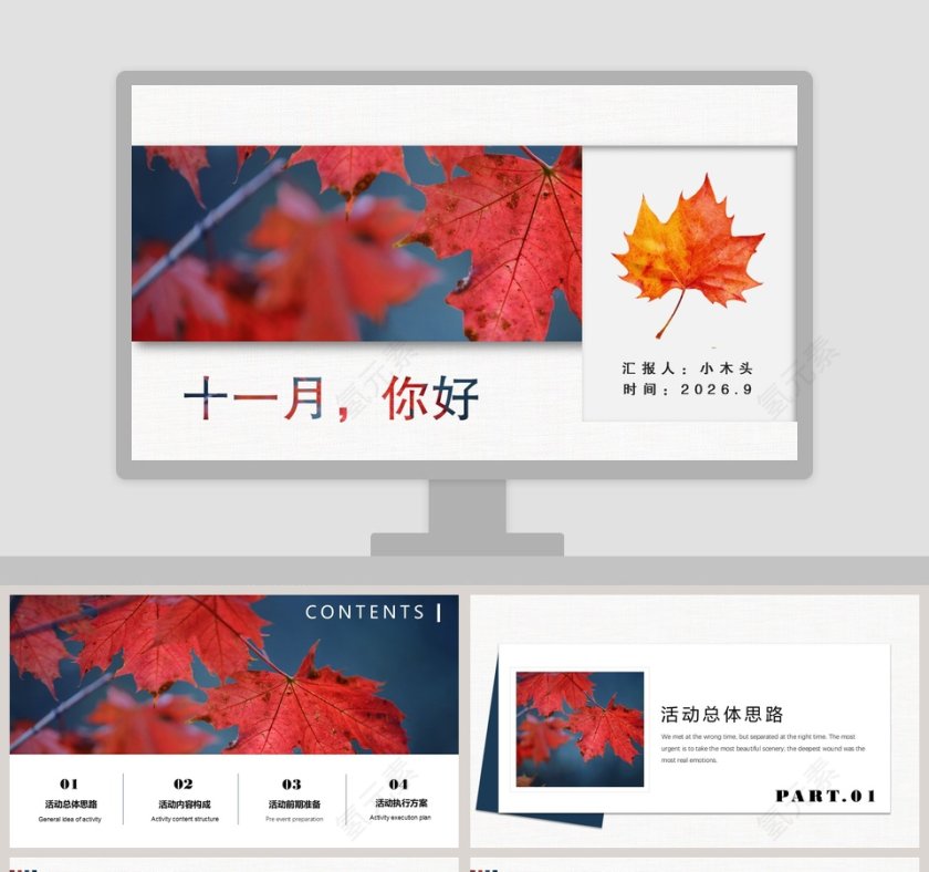 十一月的枫叶你好第1张