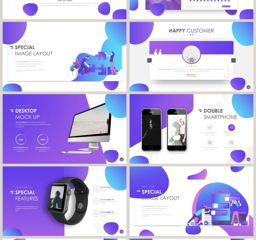 科技未来几何渐变扁平化流行第4张