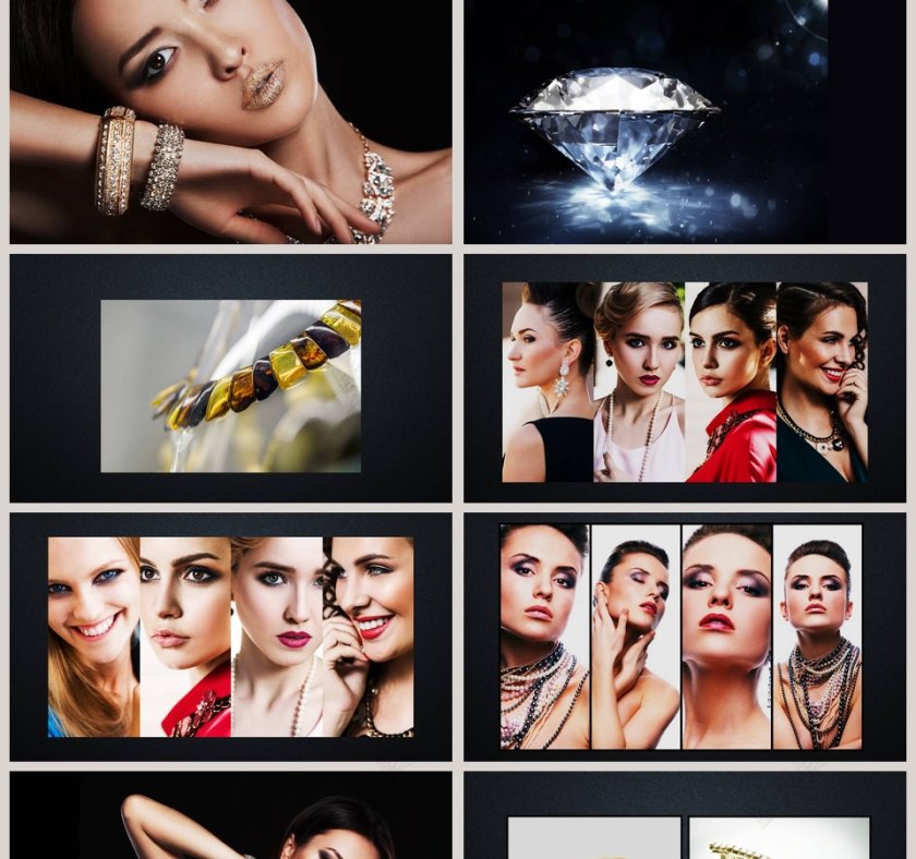 极简黑色风暴珠宝新品发布PPT模板第5张