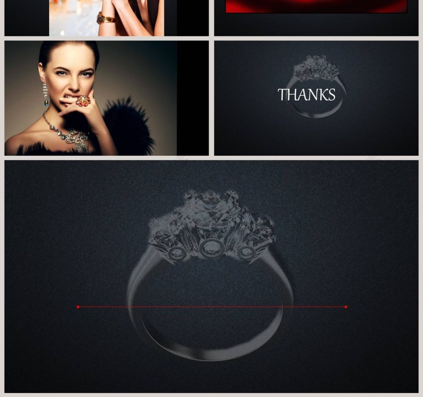 极简黑色风暴珠宝新品发布PPT模板第7张