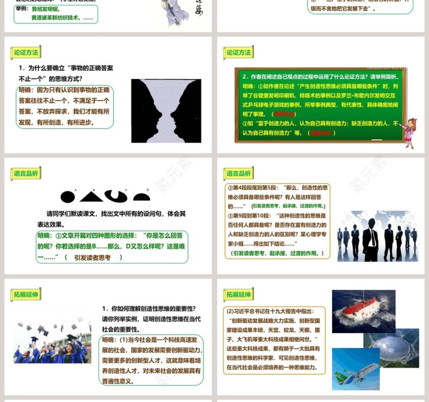 语文部编版九年级上册谈创造性思维教学课件PPT模板第4张