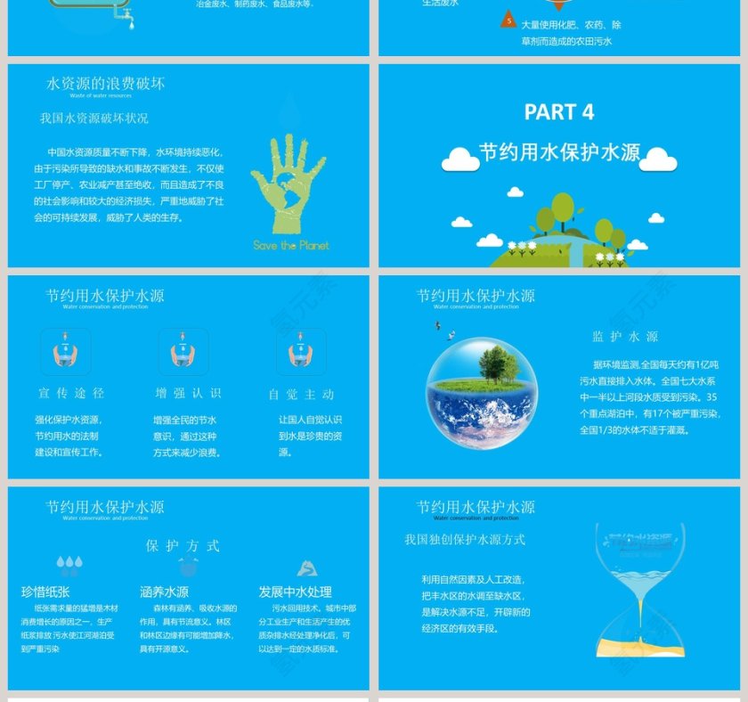 简约清新世界水日PPT第4张