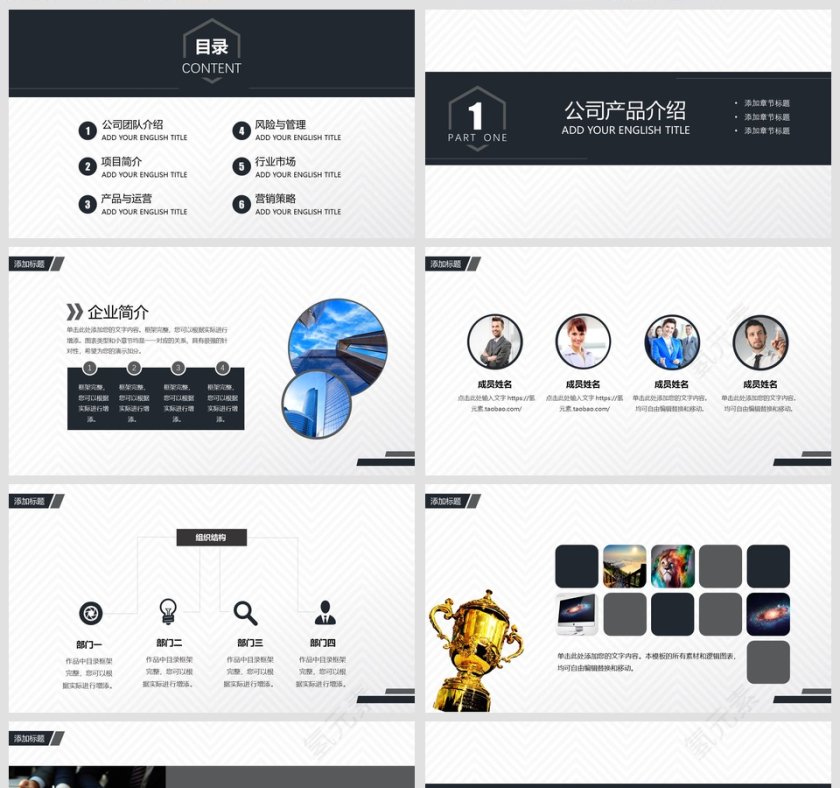 完整框架商务极简风格商业计划书第2张