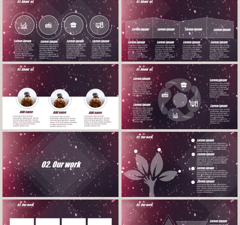 简约大气炫酷宇宙星空科技动态PPT模板 第2张