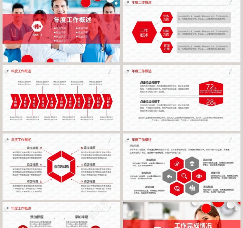 医学医疗工作总结汇报PPT模板第2张