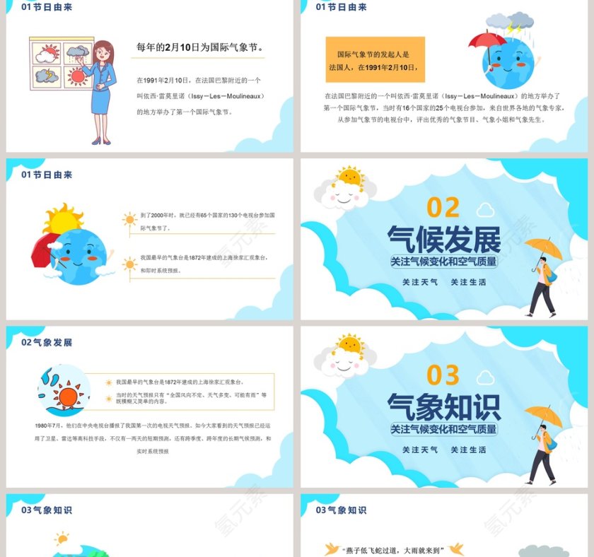 国际气象节关注气候变化和空气质量PPT模板第2张
