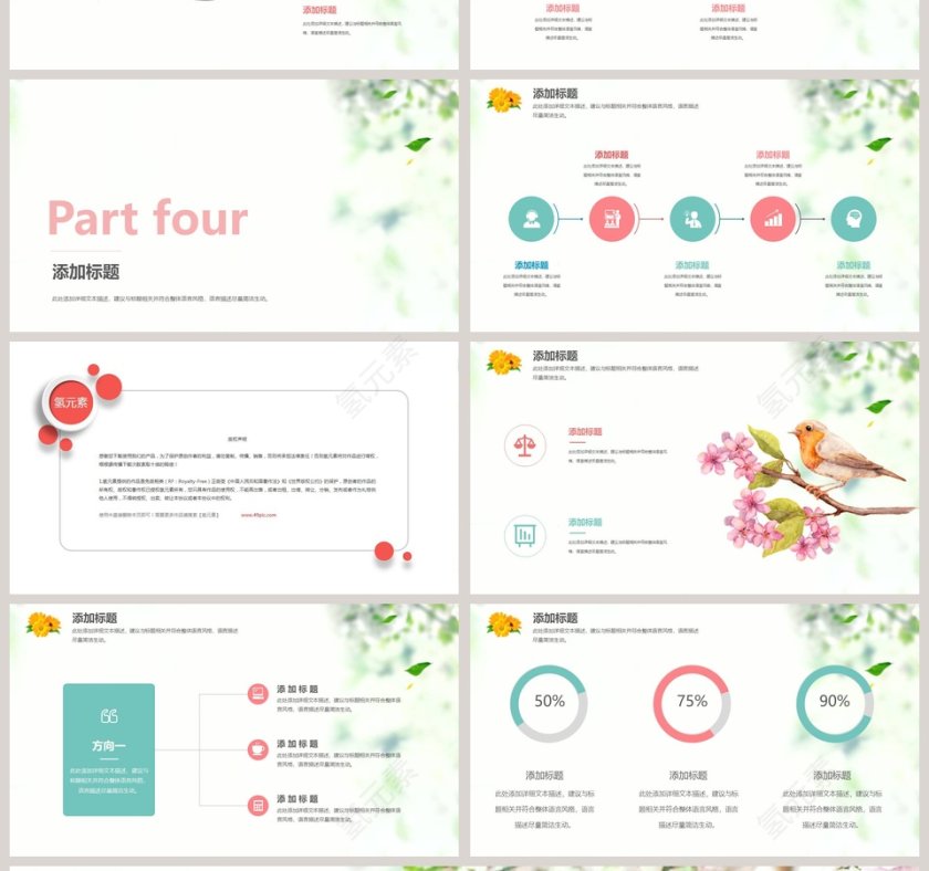 精美创意策划清新模板环保PPT模板第4张