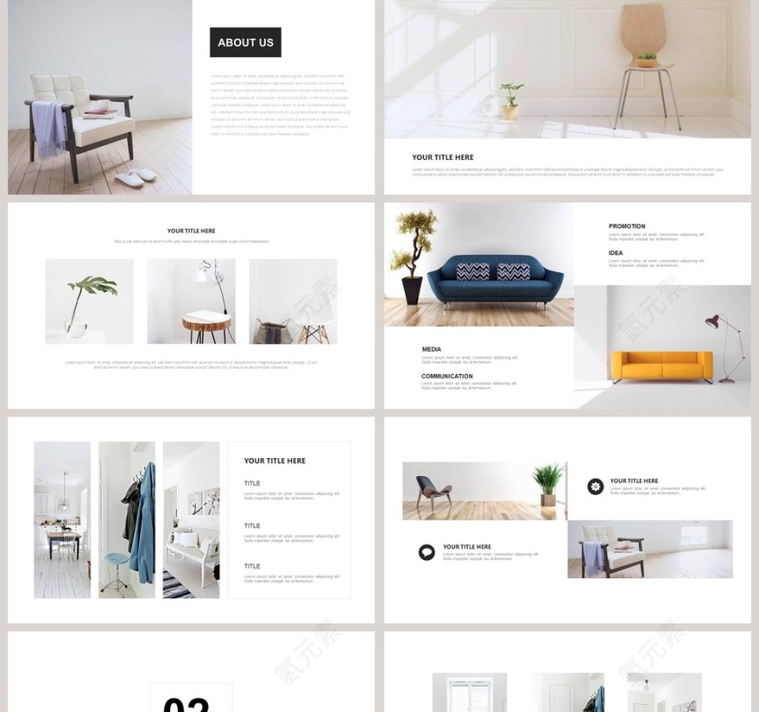 简约大气纯简如斯主题ppt模板第2张