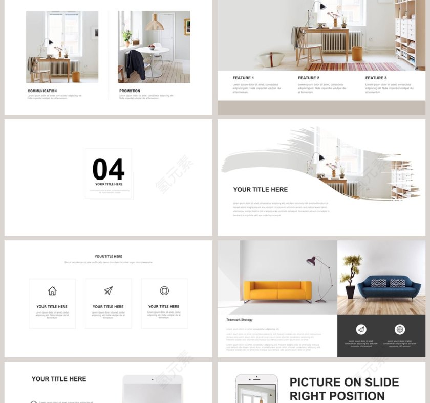 简约大气纯简如斯主题ppt模板第5张