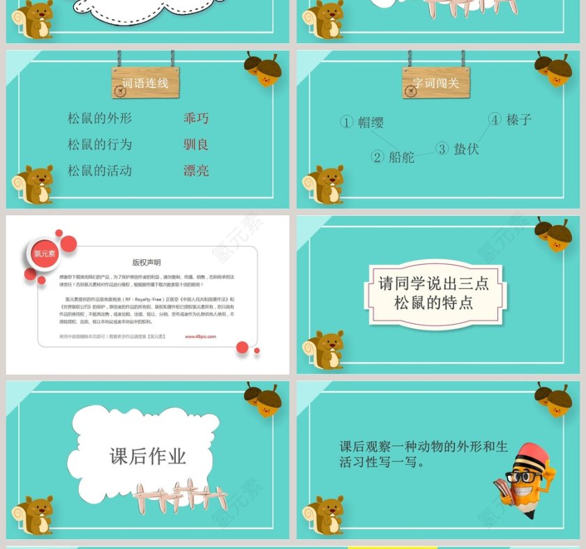 五年级语文课件PPT松鼠第4张