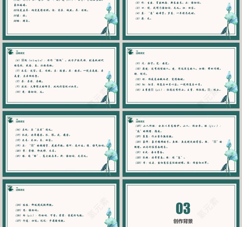 简约中国风诗经PPT第3张