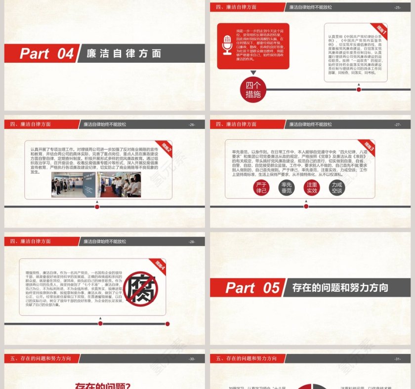 简洁大气述职述廉报告第5张