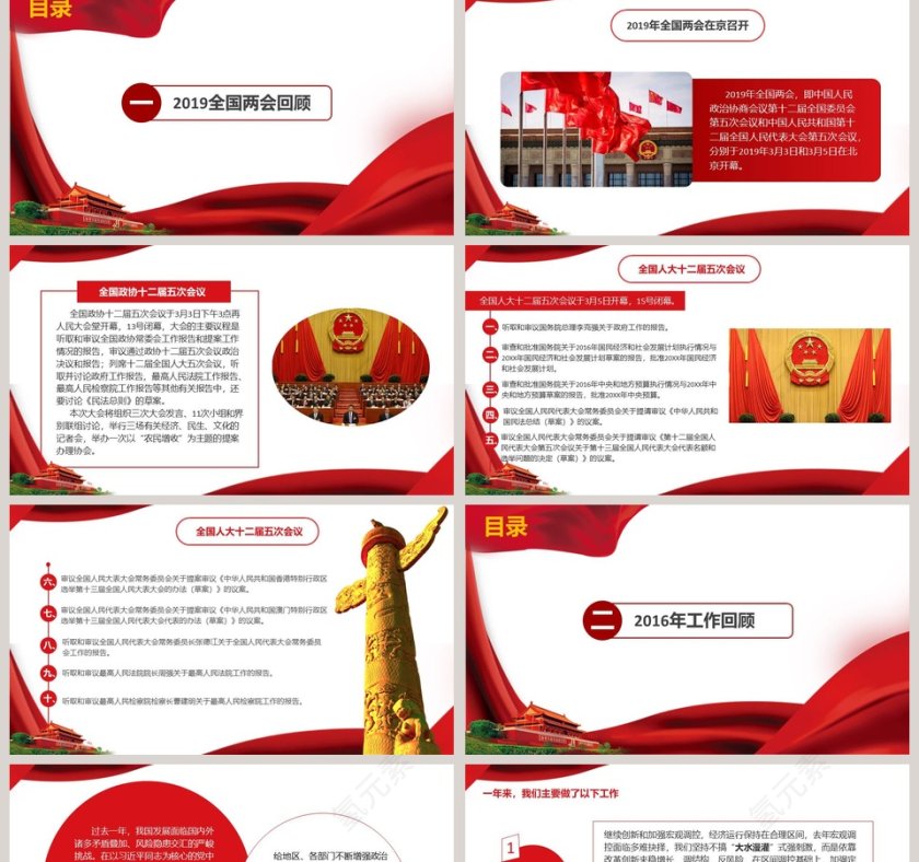 2019全国两会政府工作报告全文解读PPT第2张