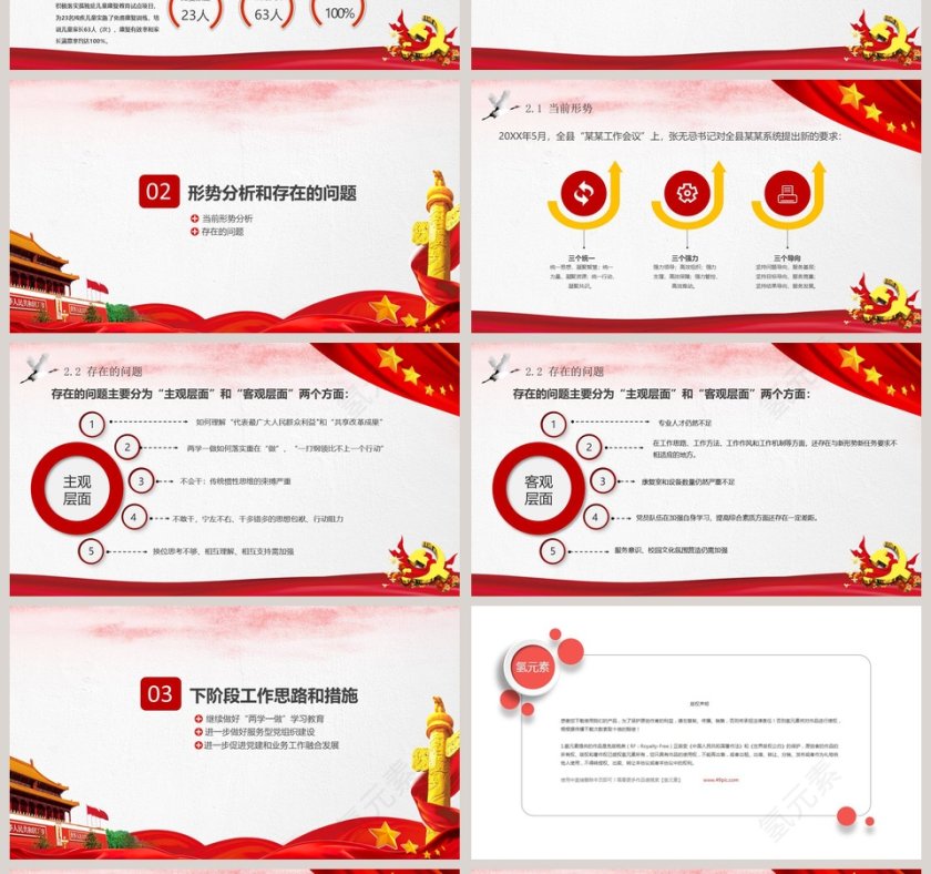 党政机关 基层党组织工作情况汇报及工作思路党政工作汇报PPT第4张