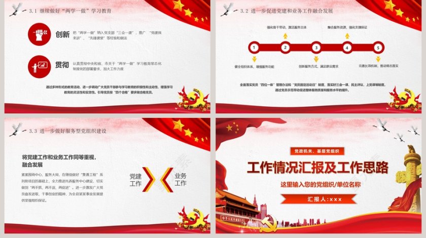 党政机关 基层党组织工作情况汇报及工作思路党政工作汇报PPT第5张