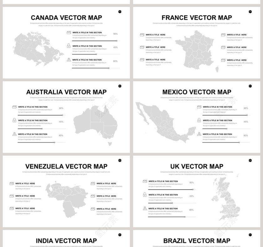  欧美极简PPT创意欧美杂志风创业书PPT模板  第14张