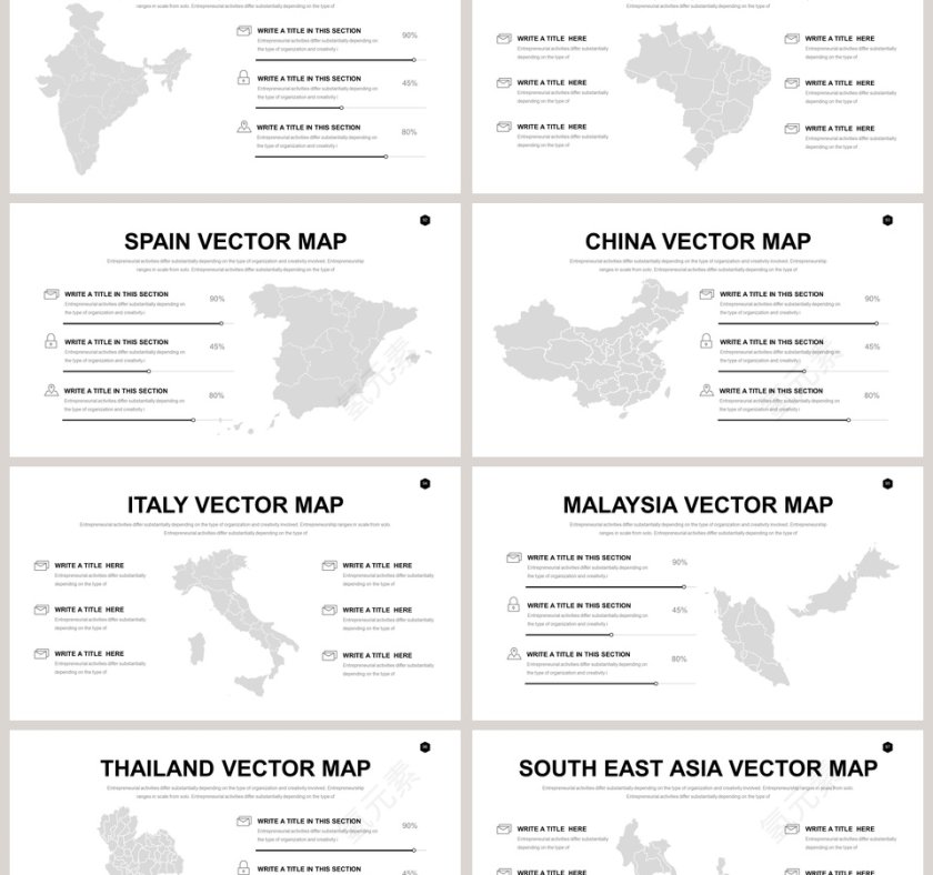  欧美极简PPT创意欧美杂志风创业书PPT模板  第15张