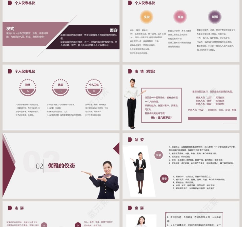 酒店服务礼仪酒店基本礼仪培训PPT模板第2张