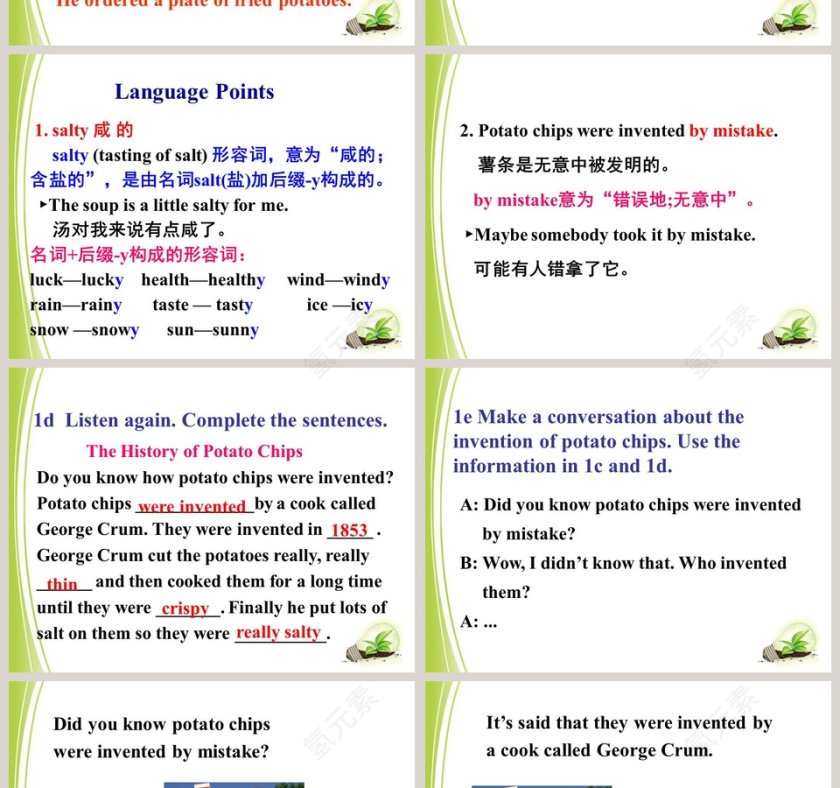 Unit 6When was it inventedSection B 1a1e 的 PPT 模板应用第4张