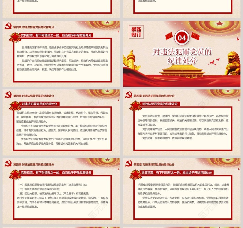 中国共产党纪律处分条例PPT第4张