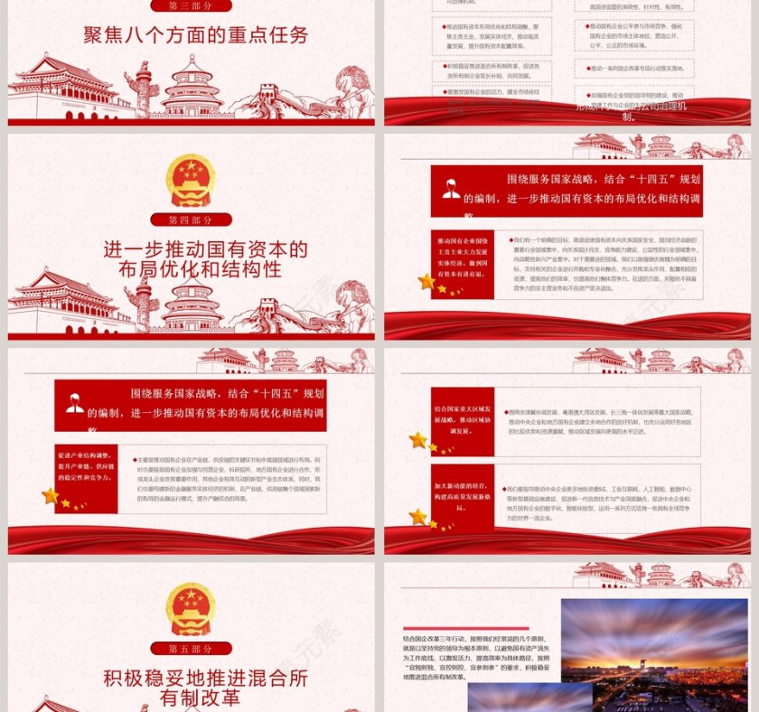 国企改革三年行动方案PPT模板第3张