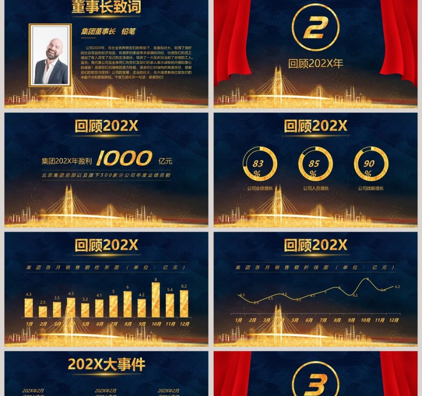 年会庆典暨颁奖典礼PPT模板第2张