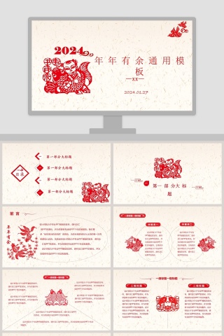 年年有余通用模版PPT