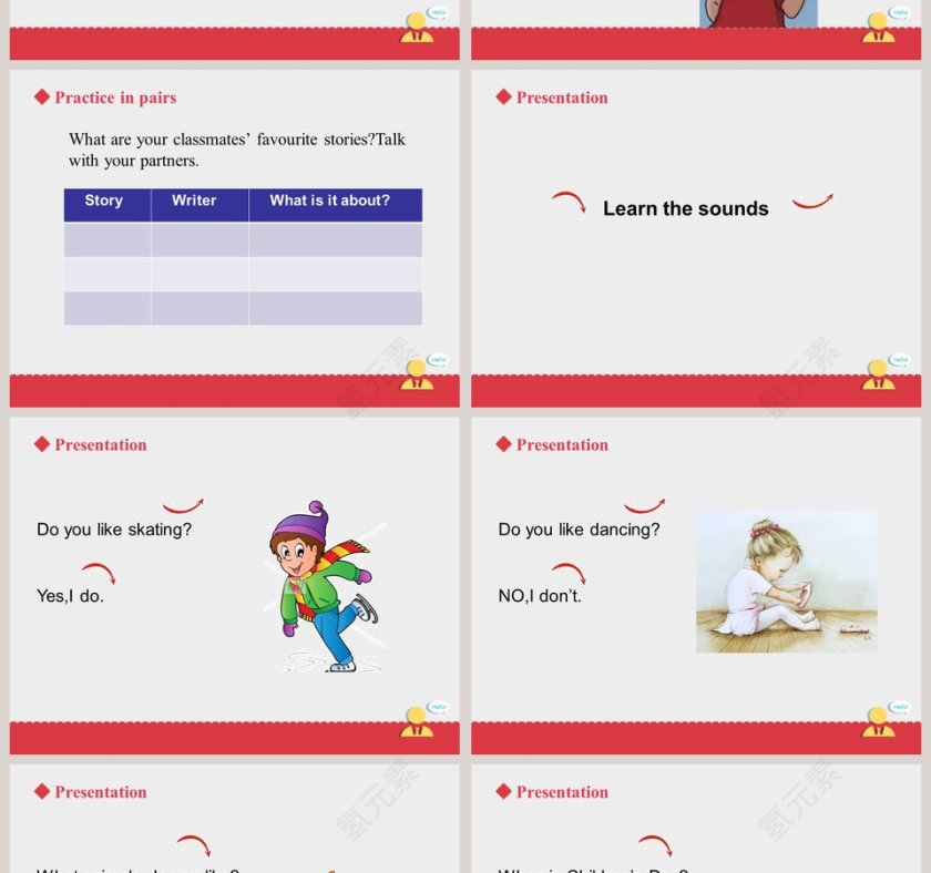 Great storybooks第二课时PPT模板：启发儿童阅读的创意设计第2张